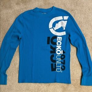 Ecko Unltd Blue Graphic Long Sleeve Thermal